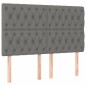 vidaXL Cama box spring con colchón tela gris oscuro 140x200 cm vidaXL Cama box spring con colchón tela gris oscuro 140x200 cm