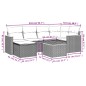 vidaXL Set de comedor de jardín 7 pzas y cojines ratán sintético negro vidaXL Set de comedor de jardín 7 pzas y cojines ratán sintético negro
