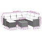 vidaXL Set de sofás de jardín 8 piezas y cojines ratán sintético negro vidaXL Set de sofás de jardín 8 piezas y cojines ratán sintético negro