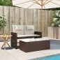 vidaXL Sillón reclinable de jardín con cojines ratán sintético marrón vidaXL Sillón reclinable de jardín con cojines ratán sintético marrón
