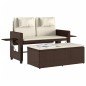 vidaXL Sillón reclinable de jardín con cojines ratán sintético marrón vidaXL Sillón reclinable de jardín con cojines ratán sintético marrón