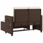 vidaXL Sillón reclinable de jardín con cojines ratán sintético marrón vidaXL Sillón reclinable de jardín con cojines ratán sintético marrón
