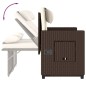 vidaXL Sillón reclinable de jardín con cojines ratán sintético marrón vidaXL Sillón reclinable de jardín con cojines ratán sintético marrón