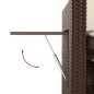vidaXL Sillón reclinable de jardín con cojines ratán sintético marrón vidaXL Sillón reclinable de jardín con cojines ratán sintético marrón