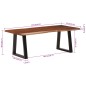vidaXL Mesa de centro madera maciza de acacia marrón miel 110x55x40 cm vidaXL Mesa de centro madera maciza de acacia marrón miel 110x55x40 cm