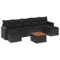 vidaXL Set de sofás de jardín 8 piezas y cojines ratán sintético negro vidaXL Set de sofás de jardín 8 piezas y cojines ratán sintético negro