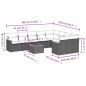 vidaXL Set de sofás de jardín 10 pzas cojines ratán sintético negro vidaXL Set de sofás de jardín 10 pzas cojines ratán sintético negro