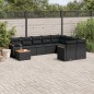 vidaXL Set de sofás de jardín 10 pzas cojines ratán sintético negro vidaXL Set de sofás de jardín 10 pzas cojines ratán sintético negro