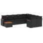 vidaXL Set de sofás de jardín 10 pzas cojines ratán sintético negro vidaXL Set de sofás de jardín 10 pzas cojines ratán sintético negro