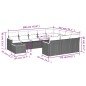vidaXL Set de sofás de jardín 11pzas con cojines ratán sintético beige vidaXL Set de sofás de jardín 11pzas con cojines ratán sintético beige