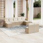 vidaXL Set de sofás de jardín 9 pzas con cojines ratán sintético beige vidaXL Set de sofás de jardín 9 pzas con cojines ratán sintético beige