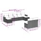 vidaXL Set de sofás de jardín 9 pzas con cojines ratán sintético beige vidaXL Set de sofás de jardín 9 pzas con cojines ratán sintético beige