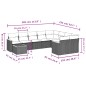 vidaXL Set de sofás de jardín 10 pzas con cojines ratán sintético gris vidaXL Set de sofás de jardín 10 pzas con cojines ratán sintético gris