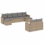 vidaXL Set de sofás de jardín 9 pzas con cojines ratán sintético beige vidaXL Set de sofás de jardín 9 pzas con cojines ratán sintético beige