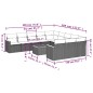 vidaXL Set de sofás de jardín 12 pzas y cojines ratán sintético marrón vidaXL Set de sofás de jardín 12 pzas y cojines ratán sintético marrón