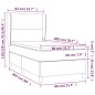 vidaXL Cama box spring con colchón tela gris claro 80x200 cm vidaXL Cama box spring con colchón tela gris claro 80x200 cm