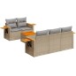 vidaXL Juego de sofás jardín con cojines 6 pzas ratán sintético beige vidaXL Juego de sofás jardín con cojines 6 pzas ratán sintético beige