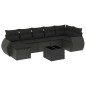 vidaXL Set de sofás de jardín 8 piezas y cojines ratán sintético negro vidaXL Set de sofás de jardín 8 piezas y cojines ratán sintético negro