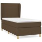 vidaXL Cama box spring con colchón tela marrón oscuro 80x200 cm vidaXL Cama box spring con colchón tela marrón oscuro 80x200 cm