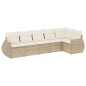 vidaXL Juego de sofás jardín con cojines 6 pzas ratán sintético beige vidaXL Juego de sofás jardín con cojines 6 pzas ratán sintético beige