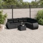 vidaXL Set de comedor de jardín 7 pzas y cojines ratán sintético negro vidaXL Set de comedor de jardín 7 pzas y cojines ratán sintético negro