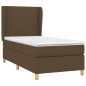 vidaXL Cama box spring con colchón tela marrón oscuro 80x200 cm vidaXL Cama box spring con colchón tela marrón oscuro 80x200 cm