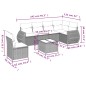 vidaXL Set de comedor de jardín 7 pzas y cojines ratán sintético negro vidaXL Set de comedor de jardín 7 pzas y cojines ratán sintético negro