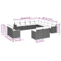 vidaXL Set sofás de jardín con cojines 13 pzas ratán sintético beige vidaXL Set sofás de jardín con cojines 13 pzas ratán sintético beige