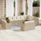 vidaXL Set de sofás de jardín 12 pzas y cojines ratán sintético marrón vidaXL Set de sofás de jardín 12 pzas y cojines ratán sintético marrón