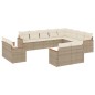 vidaXL Set de sofás de jardín 12 pzas y cojines ratán sintético marrón vidaXL Set de sofás de jardín 12 pzas y cojines ratán sintético marrón