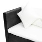 vidaXL Set de muebles de jardín 4 pzas y cojines ratán sintético negro