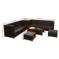 vidaXL Set sofás de jardín 8 piezas y cojines ratán sintético marrón vidaXL Set sofás de jardín 8 piezas y cojines ratán sintético marrón