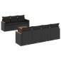vidaXL Set de sofás de jardín 8 piezas y cojines ratán sintético negro vidaXL Set de sofás de jardín 8 piezas y cojines ratán sintético negro