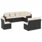 vidaXL Set de sofás de jardín 8 piezas y cojines ratán sintético negro vidaXL Set de sofás de jardín 8 piezas y cojines ratán sintético negro