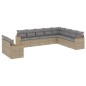vidaXL Juego de sofás jardín con cojines beige 10 pzas ratán sintético vidaXL Juego de sofás jardín con cojines beige 10 pzas ratán sintético