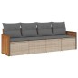 vidaXL Juego de sofás jardín con cojines 4 pzas ratán sintético beige vidaXL Juego de sofás jardín con cojines 4 pzas ratán sintético beige