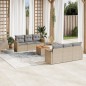 vidaXL Set sofás de jardín 7 piezas y cojines ratán sintético beige vidaXL Set sofás de jardín 7 piezas y cojines ratán sintético beige