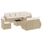 vidaXL Set de sofás de jardín 9 pzas con cojines ratán sintético beige vidaXL Set de sofás de jardín 9 pzas con cojines ratán sintético beige