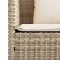 vidaXL Banco de jardín con cojines ratán sintético beige