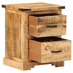 vidaXL Mesita de noche madera maciza de mango 40x35x50 cm