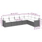 vidaXL Set sofás de jardín 7 piezas y cojines ratán sintético beige vidaXL Set sofás de jardín 7 piezas y cojines ratán sintético beige
