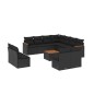 vidaXL Set de sofás de jardín 12 piezas cojines ratán sintético negro vidaXL Set de sofás de jardín 12 piezas cojines ratán sintético negro