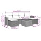 vidaXL Set de comedor de jardín 7 pzas y cojines ratán sintético negro vidaXL Set de comedor de jardín 7 pzas y cojines ratán sintético negro