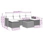 vidaXL Set de sofás de jardín 7 piezas con cojines ratán PE gris vidaXL Set de sofás de jardín 7 piezas con cojines ratán PE gris