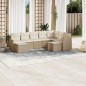 vidaXL Set de sofás de jardín 9 pzas con cojines ratán sintético beige vidaXL Set de sofás de jardín 9 pzas con cojines ratán sintético beige
