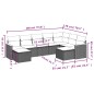 vidaXL Set de sofás de jardín 9 pzas con cojines ratán sintético beige vidaXL Set de sofás de jardín 9 pzas con cojines ratán sintético beige