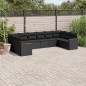 vidaXL Set de sofás de jardín 10 pzas cojines ratán sintético negro vidaXL Set de sofás de jardín 10 pzas cojines ratán sintético negro