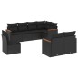 vidaXL Set de sofás de jardín 8 piezas y cojines ratán sintético negro vidaXL Set de sofás de jardín 8 piezas y cojines ratán sintético negro