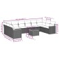vidaXL Set de sofás de jardín 11 pzas y cojines ratán sintético gris vidaXL Set de sofás de jardín 11 pzas y cojines ratán sintético gris