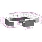 vidaXL Set sofás de jardín 14 pzas con cojines ratán sintético negro vidaXL Set sofás de jardín 14 pzas con cojines ratán sintético negro